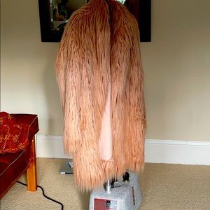 Faux fur long hair coat BCBG maxazria